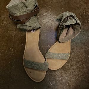 Zip up sandals. Size 10